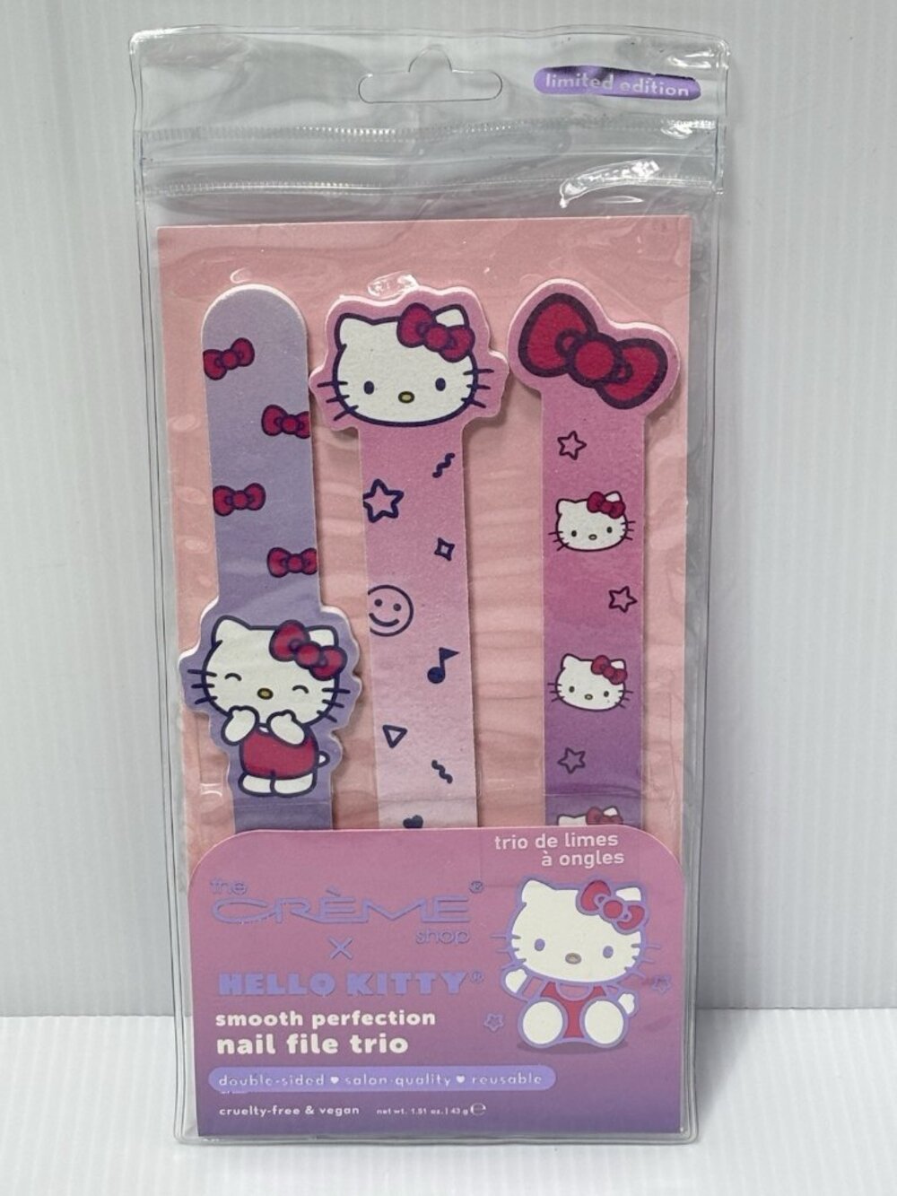 The Creme Shop Hello Kitty Nail File Trio Smooth Perfection Emery Boards NIP